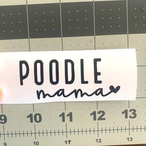 Black Poodle Mama Vinyl Decal